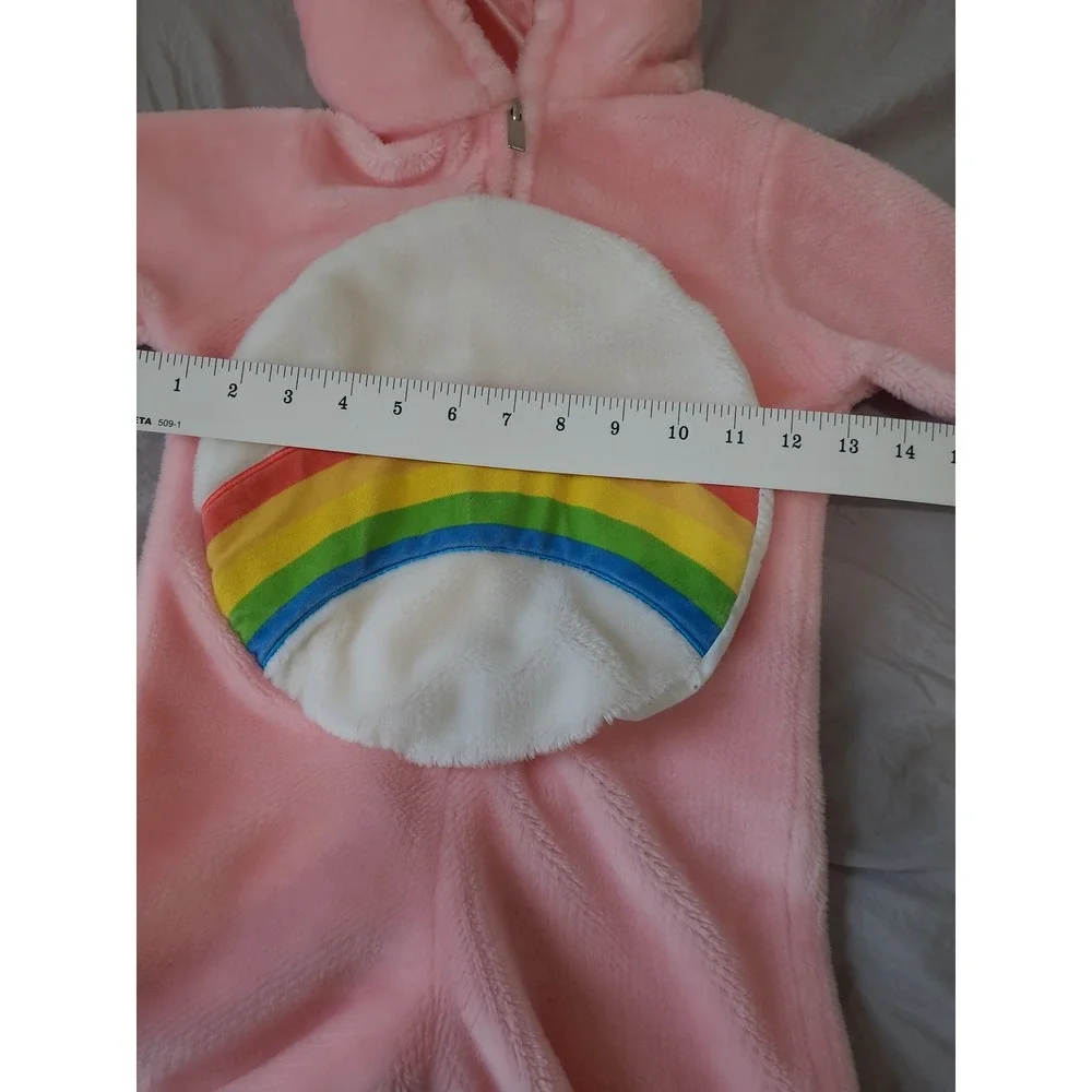 Care Bear Cheer Rainbow tummy plush one piece Costume kids SZ 3T or 4T halloween